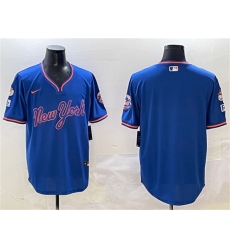Men's New York Mets Blank Royal 2025 Spring Training Stitched Baseball Jersey