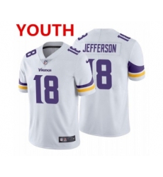 Youth Minnesota Vikings #18 Justin Jefferson 2020 White Vapor Untouchable Limited Stitched Jersey Youth Minnesota Vikings #18 Justin Jefferson 2020 White Vapor Untouchable Limited Stitched Jersey