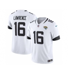 Men's Nike Jacksonville Jaguars #16 Trevor Lawrence White 2023 F.U.S.E Vapor Untouchable Limited Football Stitched Jersey Men's Nike Jacksonville Jaguars #16 Trevor Lawrence White 2023 F.U.S.E Vapor Untouchable Limited Football Stitched Jersey