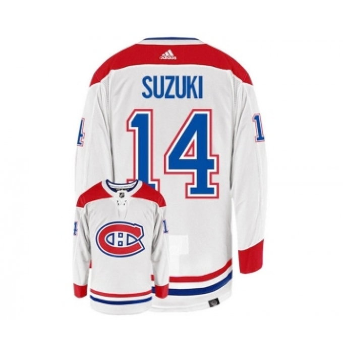 Men's Montreal Canadiens #14 Nick Suzuki White Stitched Jersey