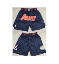 Men's Philadelphia 76ers Navy Shorts (Run Small)
