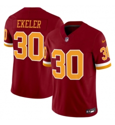 Men's Washington Commanders #30 Austin Ekeler Burgundy 2025 F.U.S.E. Throwback Limited Football Stitched Jersey Men's Washington Commanders #30 Austin Ekeler Burgundy 2025 F.U.S.E. Throwback Limited Football Stitched Jersey