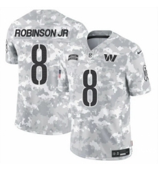 Men's Washington Commanders #8 Brian Robinson Jr 2024 F U S E Arctic Camo Salute To Service Limited Stitched Football Jersey Men's Washington Commanders #8 Brian Robinson Jr 2024 F U S E Arctic Camo Salute To Service Limited Stitched Football Jersey