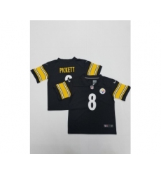 Toddlers Pittsburgh Steelers #8 Kenny Pickett Black 2022 Vapor Untouchable Stitched NFL Nike Throwback Limited Jersey