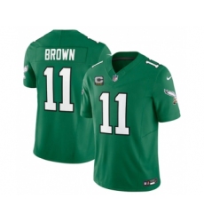 Youth Philadelphia Eagles #11 A. J. Brown Green 2023 F.U.S.E. C Stitched Football Jersey