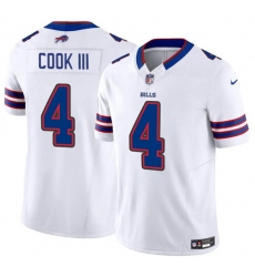 Men's Buffalo Bills #4 James Cook III White 2025 F.U.S.E. Vapor Untouchable Limited Football Stitched Jersey