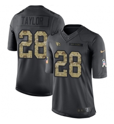 Men's Nike Arizona Cardinals #28 Jamar Taylor Limited Black 2016 Salute to Service NFL Jersey