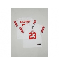 Toddlers San Francisco 49ers #23 Christian McCaffrey 2022 White Vapor Untouchable Stitched Limited Jersey Toddlers San Francisco 49ers #23 Christian McCaffrey 2022 White Vapor Untouchable Stitched Limited Jersey