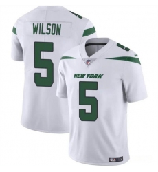 Men's New York Jets #5 Garrett Wilson White Vapor Untouchable Limited Football Stitched Jersey Men's New York Jets #5 Garrett Wilson White Vapor Untouchable Limited Football Stitched Jersey