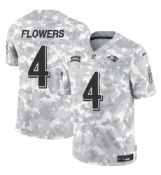 Men's Baltimore Ravens #4 Zay Flowers 2024 F.U.S.E. Arctic Camo Salute to Service Limited Football Stitched Jersey Men's Baltimore Ravens #4 Zay Flowers 2024 F.U.S.E. Arctic Camo Salute to Service Limited Football Stitched Jersey
