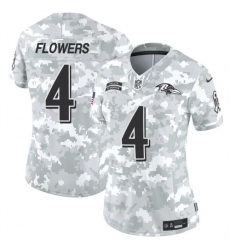 Women's Baltimore Ravens #4 Zay Flowers 2024 F.U.S.E Arctic Camo Salute To Service Limited Stitched Football Jersey(Run Small) Women's Baltimore Ravens #4 Zay Flowers 2024 F.U.S.E Arctic Camo Salute To Service Limited Stitched Football Jersey(Run Small)