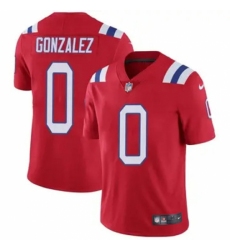 Men's New England Patriots #0 Christian Gonzalez Red Stitched Vapor Limited Jersey Men's New England Patriots #0 Christian Gonzalez Red Stitched Vapor Limited Jersey
