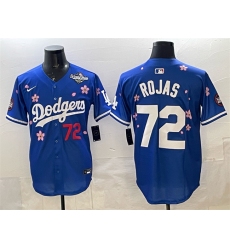 Men's Los Angeles Dodgers #72 Miguel Rojas Royal 2025 World Series Tokyo Series Limited Stitched Baseball Jersey