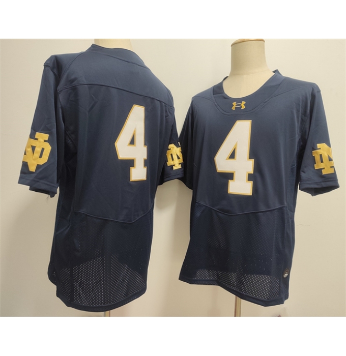Men's Notre Dame Fighting Irish #4 Jeremiyah Love Navy Limited Stitched Jersey
