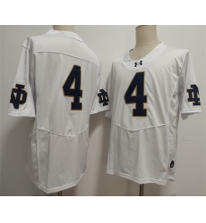 Men's Notre Dame Fighting Irish #4 Jeremiyah Love White Limited Stitched Jersey