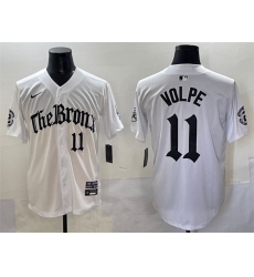 Men's New York Yankees #11 Anthony Volpe White 'Gothic Legacy Edition' Vapor Premier Limited Stitched Baseball Jersey
