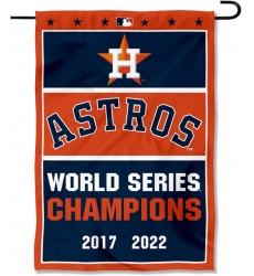 2Pcs WinCraft Houston Astros Time Champions Double Sided Garden Flag
