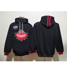 Men's Team Canada Blank Black Ageless Must-Have Lace-Up Pullover Hoodie