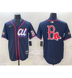 Men's American League Boston Red Sox Team Big Logo Navy 2025 All-Star Edition Limited Stitched Baseball Jersey