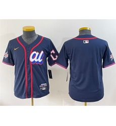 Youth American League Cleveland Guardians Blank Navy 2025 All-Star Edition Limited Stitched Baseball Jersey