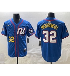 Men's National League #32 Jacob Misiorowski Blue 2025 All-Star Edition Limited Stitched Baseball Jersey