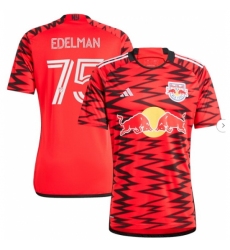 Men's New York Red Bulls Daniel Edelman adidas Red 2024 Legacy Replica Player Jersey