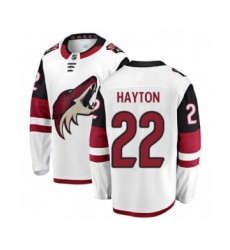 Youth Arizona Coyotes #22 Barrett Hayton Authentic White Away Fanatics Branded Breakaway NHL Jersey