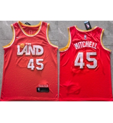 Men's Cleveland Cavaliers #45 Donovan Mitchell Orange 2025-26 CityEdition Stitched Jersey