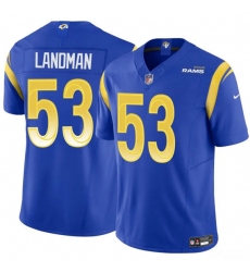 Men's Los Angeles Rams #53 Nate Landman Blue 2025 F.U.S.E. Vapor Untouchable Football Stitched Jersey