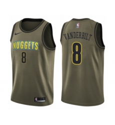 Youth Nike Denver Nuggets #8 Jarred Vanderbilt Swingman Green Salute to Service NBA Jersey