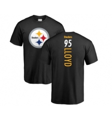 Football Pittsburgh Steelers #95 Greg Lloyd Black Backer T-Shirt