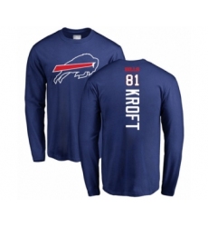 Football Buffalo Bills #81 Tyler Kroft Royal Blue Backer Long Sleeve T-Shirt