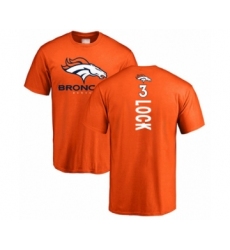 Football Denver Broncos #3 Drew Lock Orange Backer T-Shirt