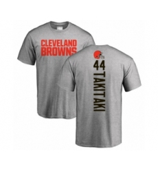Football Cleveland Browns #44 Sione Takitaki Ash Backer T-Shirt