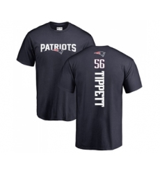 Football New England Patriots #56 Andre Tippett Navy Blue Backer T-Shirt
