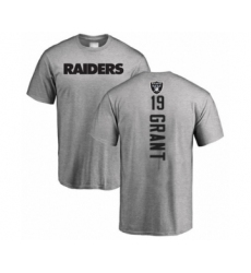 Football Oakland Raiders #19 Ryan Grant Ash Backer T-Shirt