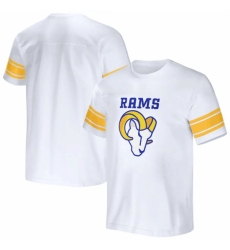 Men's Los Angeles Rams White X Darius Rucker Collection Football Striped T Shirt