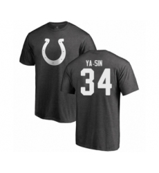 Football Indianapolis Colts #34 Rock Ya-Sin Ash One Color T-Shirt