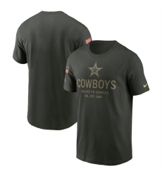 Men's Dallas Cowboys Forest Green 2025 Salute to Service Sideline Primary Edge Dri-FIT T-Shirt