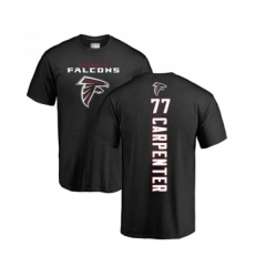 Football Atlanta Falcons #77 James Carpenter Black Backer T-Shirt