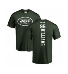 Football New York Jets #95 Quinnen Williams Green Backer T-Shirt