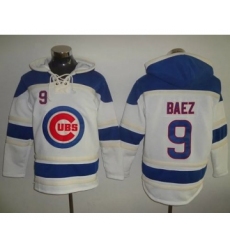 Cubs #9 Javier Baez White Sawyer Hooded Sweatshirt MLB Hoodie