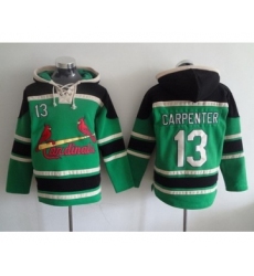 Men's St. Louis Cardinals #13 Matt Carpenter Green MLB Hoodie
