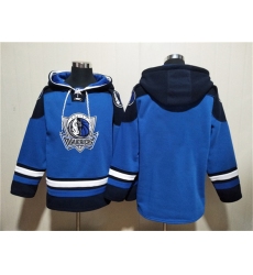 Men's Dallas Mavericks Blank Navy Ageless Must-Have Lace-Up Pullover Hoodie