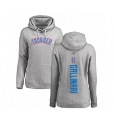 Basketball Women's Oklahoma City Thunder #8 Danilo Gallinari Ash Backer Pullover Hoodie