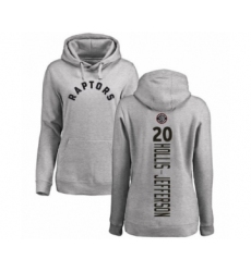 Basketball Women's Toronto Raptors #20 Rondae Hollis-Jefferson Ash Backer Pullover Hoodie
