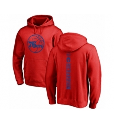 Basketball Philadelphia 76ers #0 Josh Richardson Red One Color Backer Pullover Hoodie