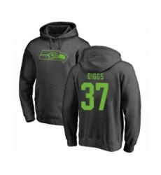 Football Seattle Seahawks #37 Quandre Diggs Ash One Color Pullover Hoodie