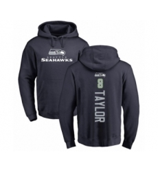Football Seattle Seahawks #8 Jamar Taylor Navy Blue Backer Pullover Hoodie