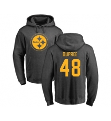 Football Pittsburgh Steelers #48 Bud Dupree Ash One Color Pullover Hoodie
